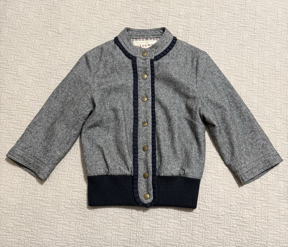 Anthropologie Manchen by Lauren Moffatt Wool Blend Bomber Jacket Size XS